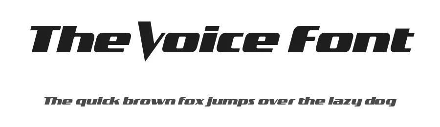 The Voice Font — Display Font