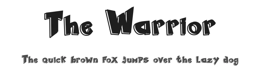 The Warrior by Nur Edi Prayitno — Display Font
