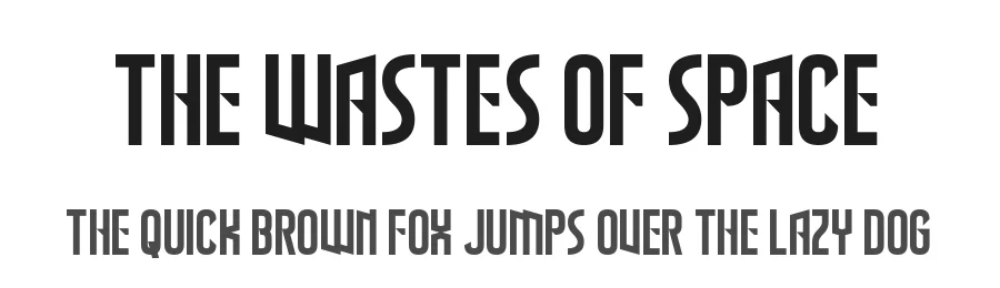 The Wastes of Space by NAL — Display Font
