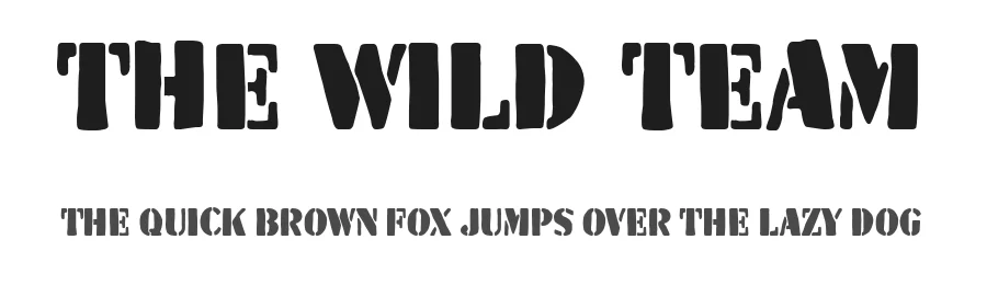 The Wild Team by Woodcutter Manero — Display Font