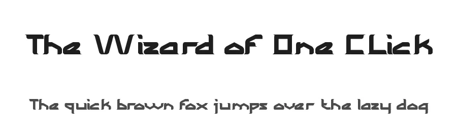 The Wizard of One CLick by http://www.dafont.com/wino-s-kadir.d2209 — Display Font