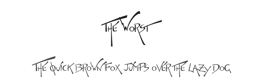 The Worst — Display Font
