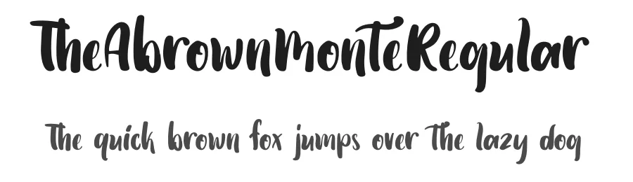 TheAbrownMonteRegular by Laire Banyu Sandi Pawenang — Sans Font
