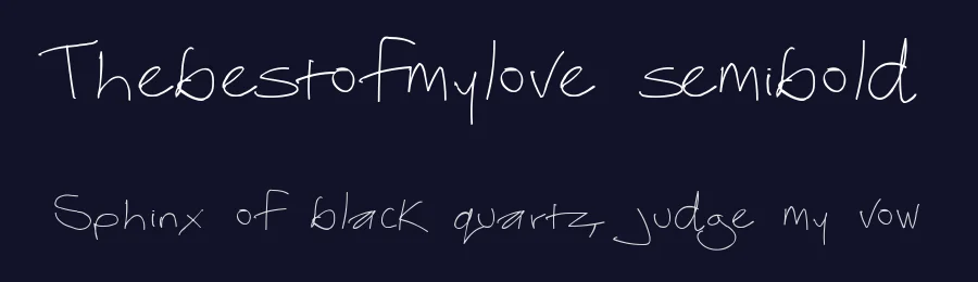 Thebestofmylove semibold by Justin Mervyn Biddle — Display Font — thumbnail 2