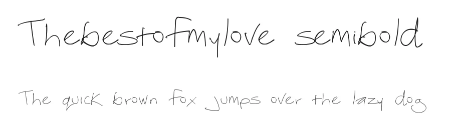 Thebestofmylove semibold by Justin Mervyn Biddle — Display Font