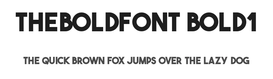 TheBoldFont Bold1 by Sven Pels — Display Font