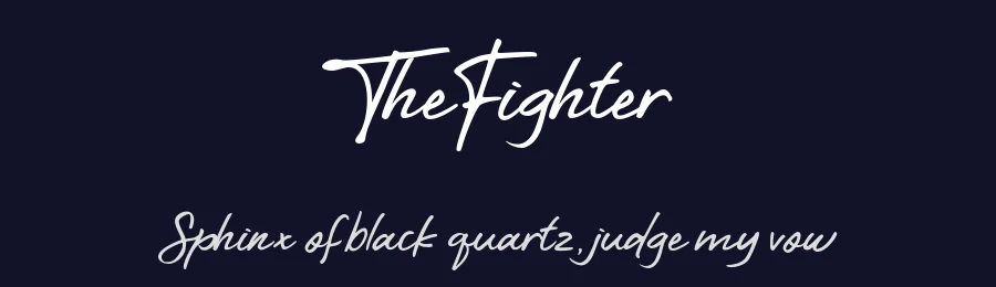 TheFighter by Sya'dan Ismail Rosyad — Script Font — thumbnail 2