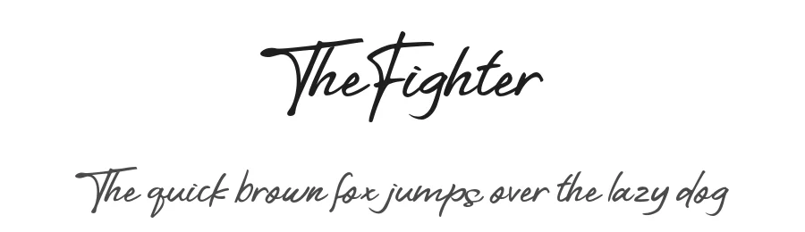 TheFighter by Sya'dan Ismail Rosyad — Script Font
