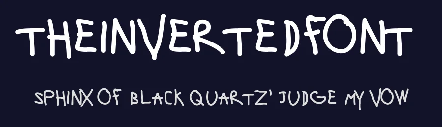 theinvertedfont — Display Font — thumbnail 2