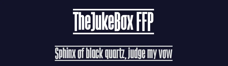 TheJukeBox FFP by Fernando Haro — Display Font — thumbnail 2