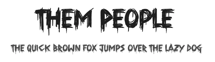 Them People by Jonathan S Harris — Display Font