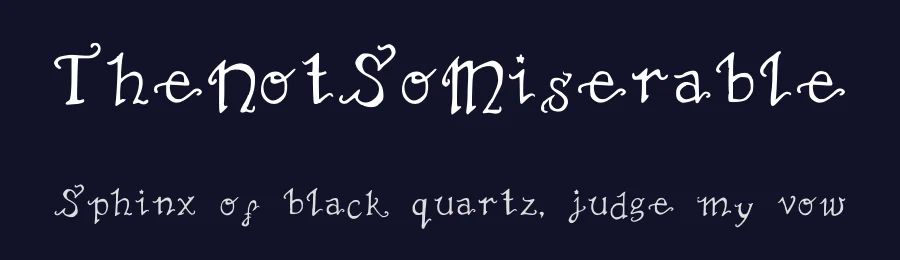 TheNotSoMiserable — Display Font — thumbnail 2