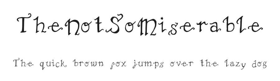 TheNotSoMiserable — Display Font