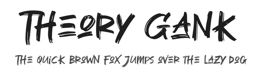 Theory Gank by Khurasan — Display Font