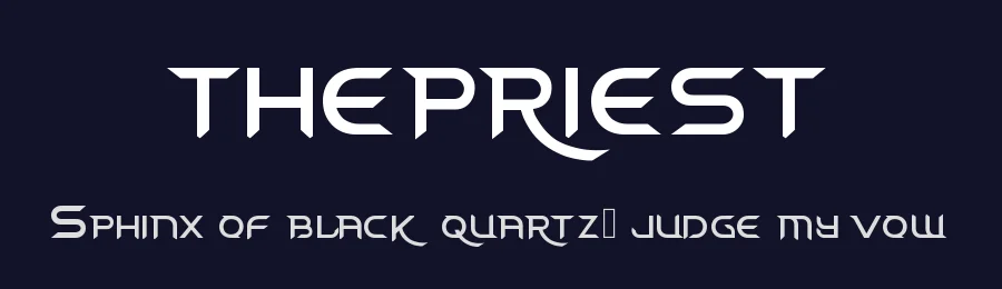 thepriest — Display Font — thumbnail 2