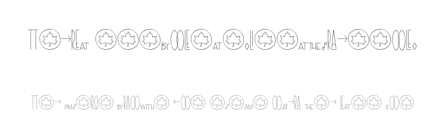 TheRa SymbolsandLigaturesBold by Alex Tomlinson — Display Font