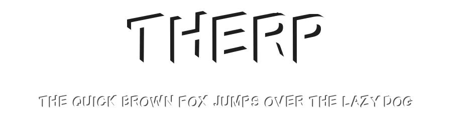 Therp by max infeld — Display Font