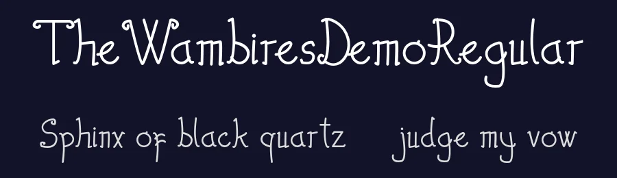 TheWambiresDemoRegular by perdanakun — Display Font — thumbnail 2