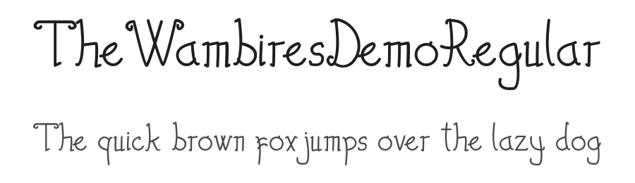 TheWambiresDemoRegular by perdanakun — Display Font