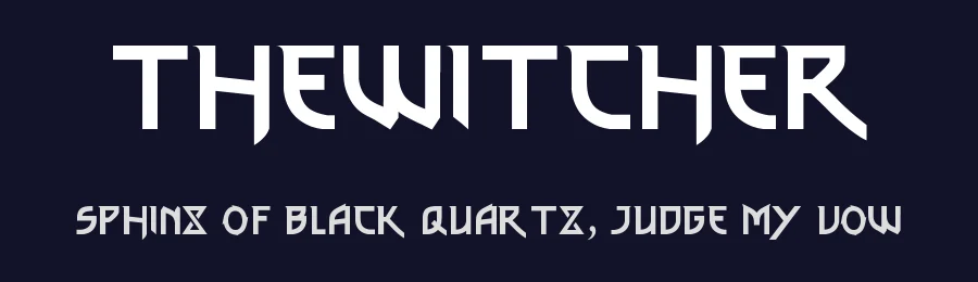 thewitcher — Display Font — thumbnail 2