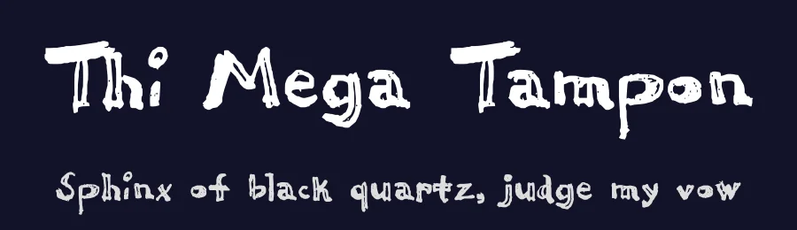 Thi Mega Tampon — Display Font — thumbnail 2