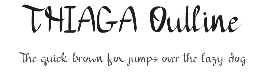 THIAGA Outline by Aghnia — Display Font