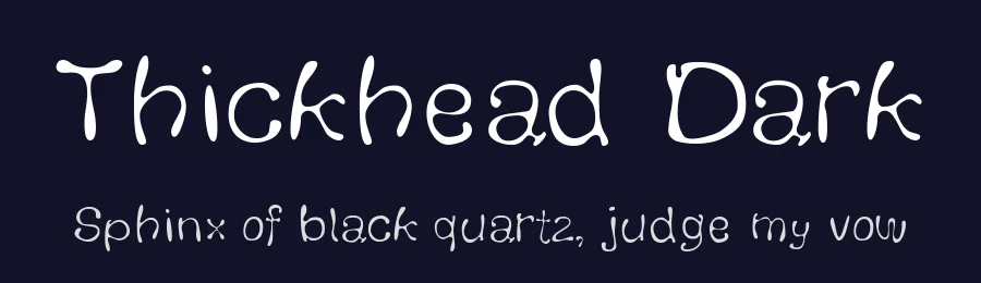 Thickhead Dark — Display Font — thumbnail 2