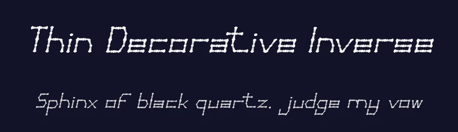 Thin Decorative Inverse by http://www.dafont.com/wino-s-kadir.d2209 — Display Font — thumbnail 2