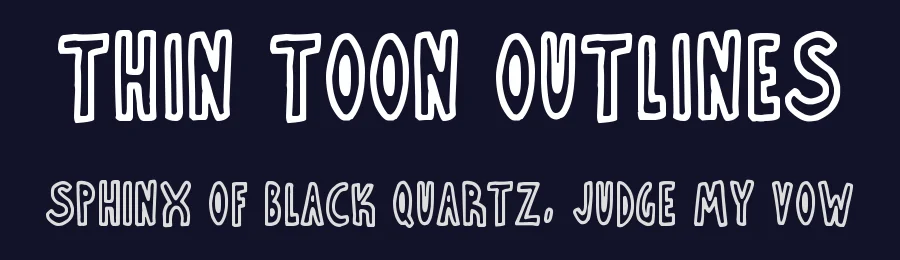 Thin Toon Outlines — Display Font — thumbnail 2