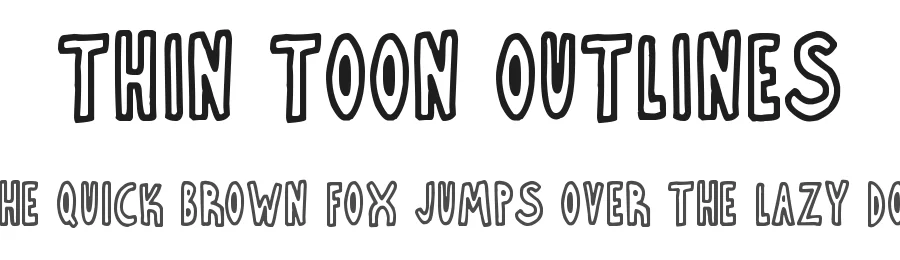 Thin Toon Outlines — Display Font