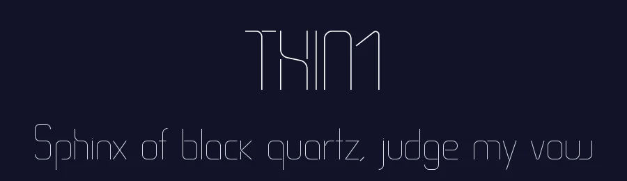 THIN1 — Display Font — thumbnail 2