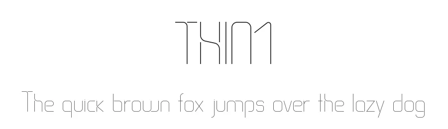 THIN1 — Display Font