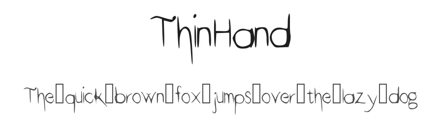 ThinHand — Display Font