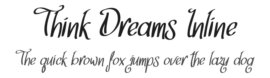 Think Dreams Inline by Aghnia Nurul Yasmine — Display Font