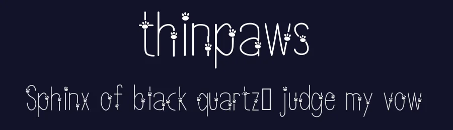 thinpaws — Display Font — thumbnail 2