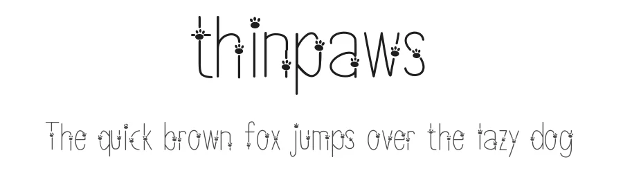 thinpaws — Display Font