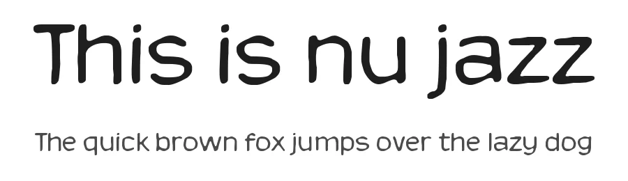 This is nu jazz — Display Font