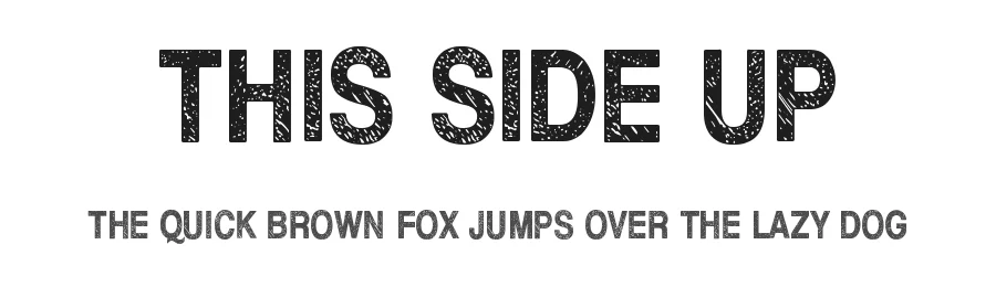 This side up — Display Font