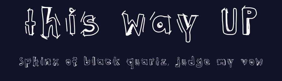this way UP — Display Font — thumbnail 2