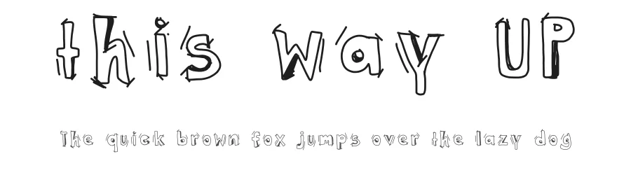 this way UP — Display Font