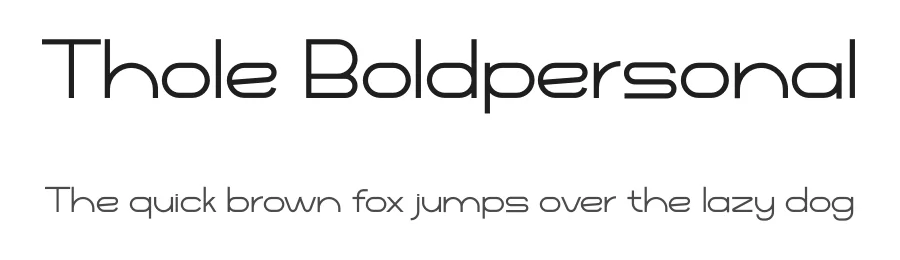 Thole Boldpersonal by rozikan — Display Font