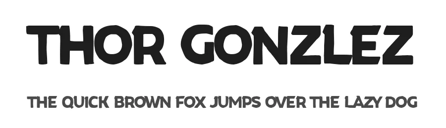 Thor Gonzlez by Woodcutter Manero — Display Font