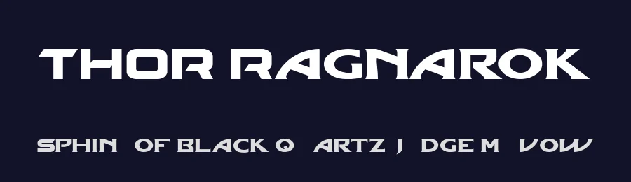 THOR Ragnarok — Display Font — thumbnail 2