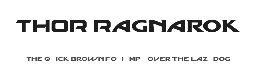 THOR Ragnarok — Display Font