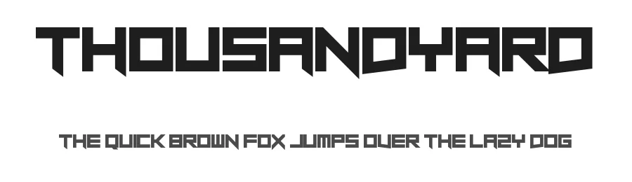Thousandyard by NAL — Display Font