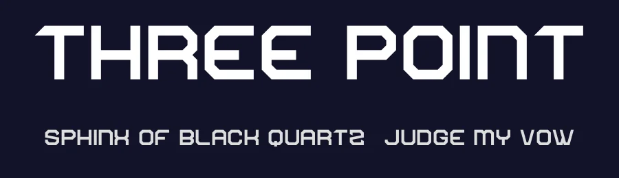 Three Point — Display Font — thumbnail 2