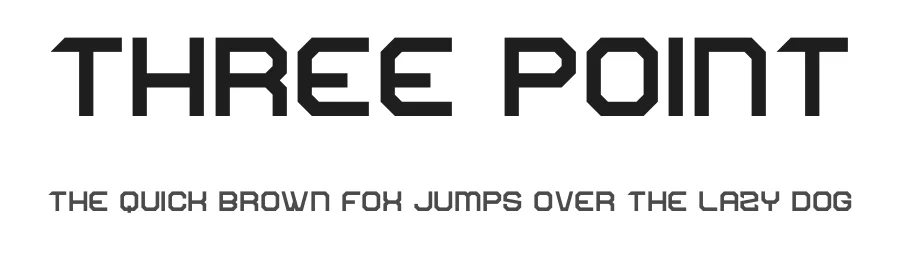 Three Point — Display Font