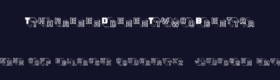 ThreeDeeTwoBeta — Display Font — thumbnail 2