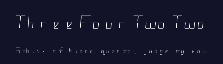 ThreeFourTwoTwo — Display Font — thumbnail 2