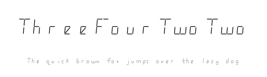 ThreeFourTwoTwo — Display Font